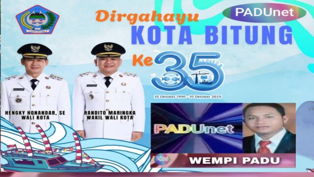 Keluarga Besar PADUnet Mengucapkan Dirgahayu Ke 35 Tahun Kota Bitung